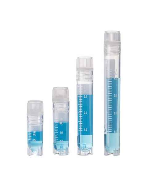 Globe Scientific RingSeal™ Cryogenic Vials, Internal Threads, Attached Screwcap with O-Ring Seal, Self-Standing, Sterile