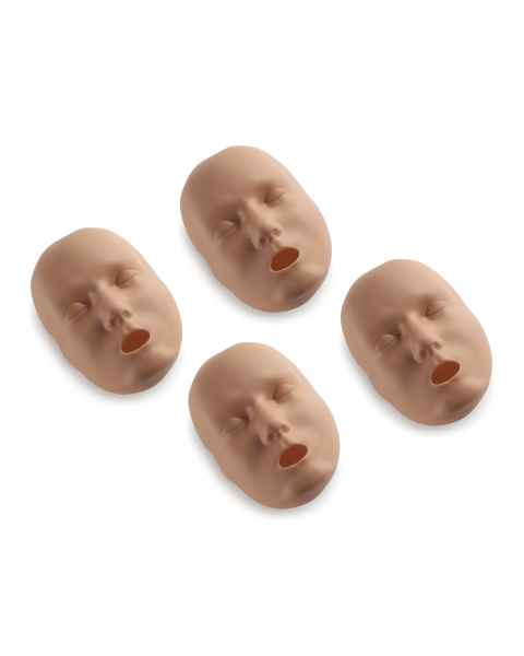 Prestan RPP-AFACE-4-DS Replacement Face Skin for Professional Adult Manikin with CPR Feedback, 4-Pack - Dark Skin Tone