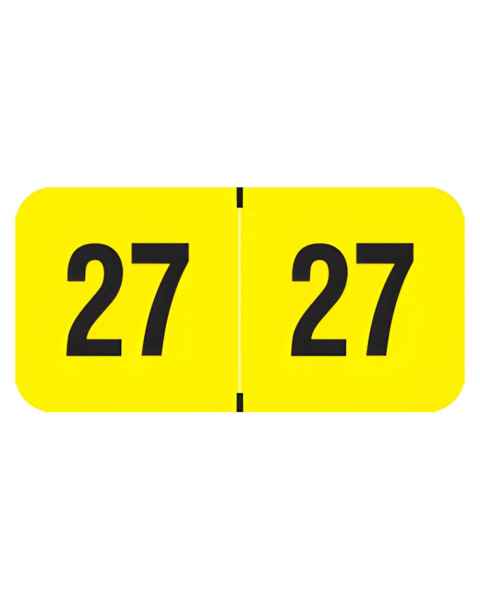 Arden Label RY3R-27 Reynolds & Reynolds Compatible RY3R Series 2027 Year Labels - Size 3/4
