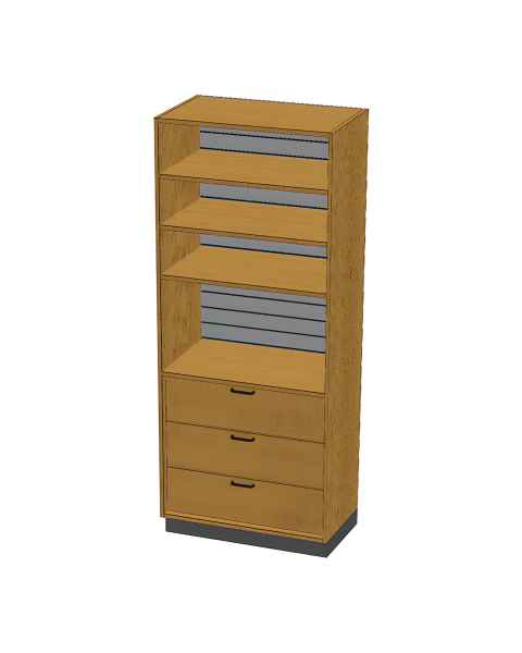 Pivotal Health Solutions SC-003 Stor-Edge&trade; Stationary Cabinet with Slatwall Hanger Board