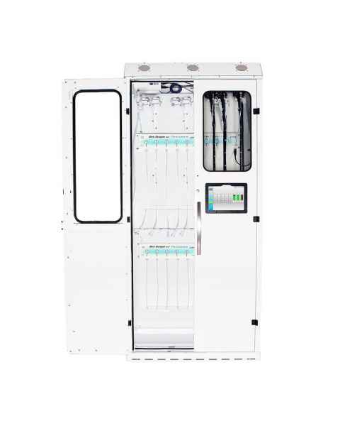 Harloff SC8044TD-T3316D Powder Coated Steel SureDry 16 Scope Tracking Cabinet with Dri-Scope Aid - Key Locking Tempered Glass Doors (Scopes NOT Included)