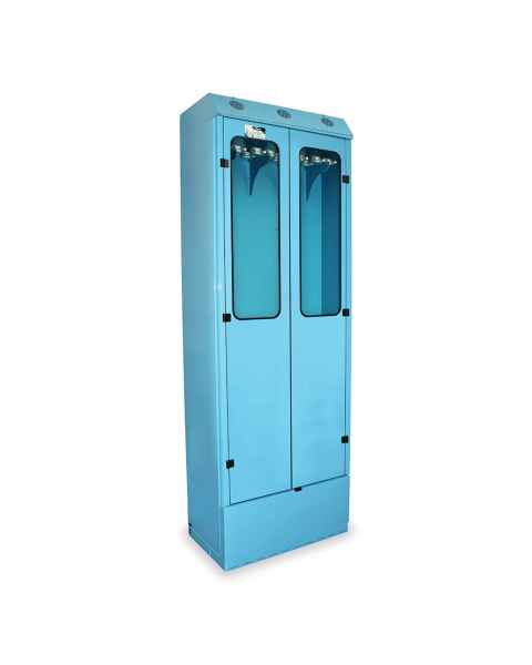 Harloff SC9436DR-14 Powder Coated Steel SureDry 14 Enteroscope Drying Cabinet - Key Locking Tempered Glass Doors