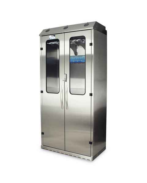 Harloff SCSS8044DREDP-DSS3316 Stainless Steel SureDry High Volume 16 Scope Drying Cabinet with Dri-Scope Aid - Basic Electronic Push Button Locking Tempered Glass Doors