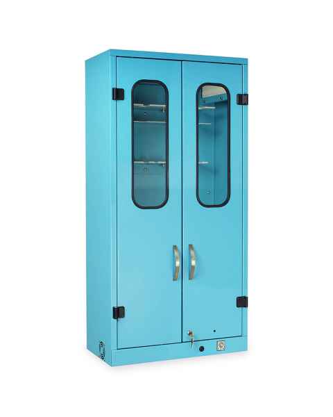 Harloff SCW2448DRDP Powder Coated Steel SureDry Wall Mount Bronchoscope Drying Cabinet - Key Locking Tempered Glass Doors