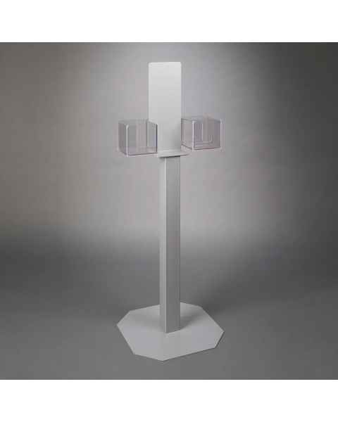 Poltex SDLMAG4-3STL Multi-Storage Hand Sanitizer Station - Without Touch-Free Dispenser