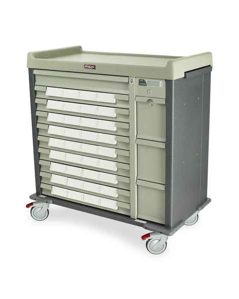 Harloff Standard Line 36 - 5" Med-Bin Medication Cart with CompX Electronic Lock