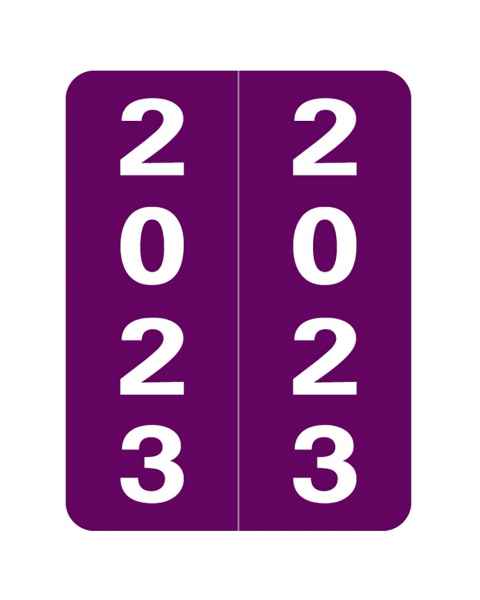 2023 Year Labels - Smead Compatible - Size 2" H x 1 1/2" W
