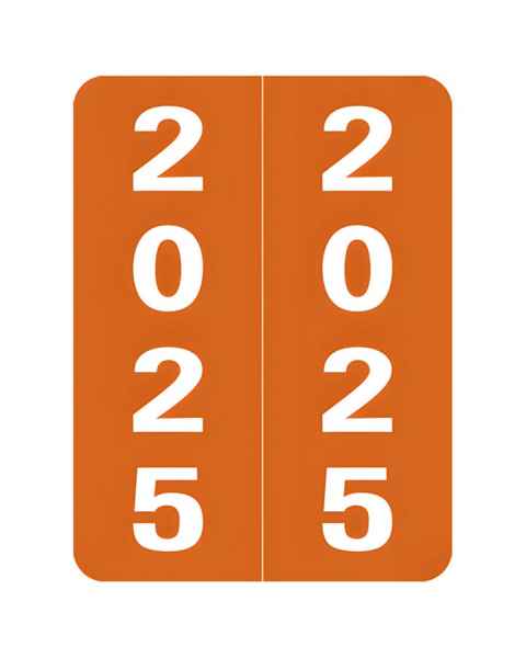 Arden Label SLYM-25-L5 Smead Compatible SLYM Series 2025 Year Labels - Size 2