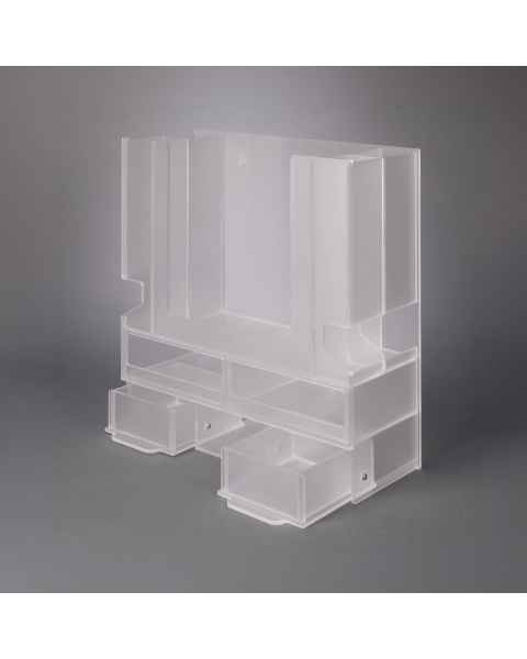 Poltex SPECDISPFRST-W Multi-Specimen Collector Dispenser, Frosted Acrylic