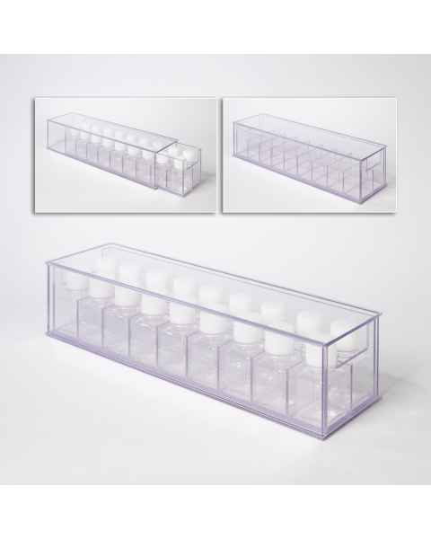 Poltex SQBTLSHF10215-125 Square Media Bottle Drawer, 125 mL (Bottles are Not Included)