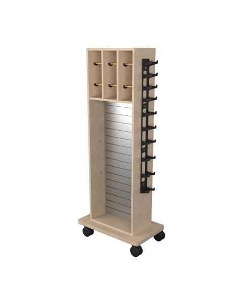Pivotal Health Solutions SR-001-50LM Stor-Edge&trade; Multi-Purpose Cart with Dual Slatwall Panels - Maple Laminate