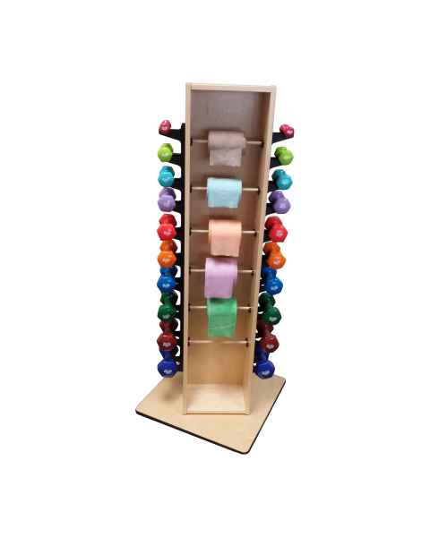 Pivotal Health Solutions SR-004-50LM Stor-Edge&trade; Multi-Purpose Cart with Band Dispensers - Maple Laminate (Weight Kit is Sold Separately)