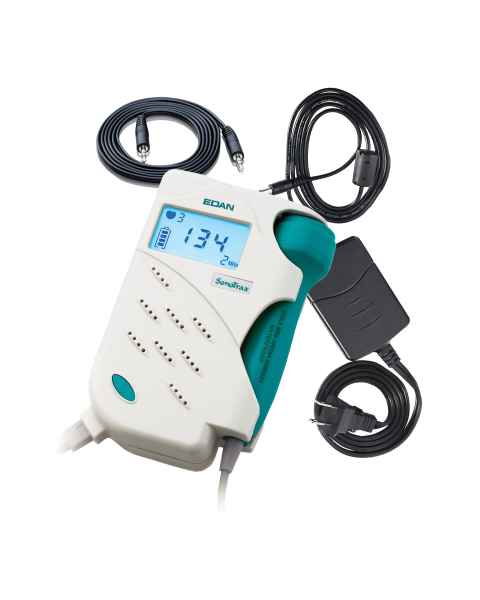 Edan ST2 SonoTrax II Fetal Doppler, Heart-Rate Display, Rechargeable with Probe - Front View