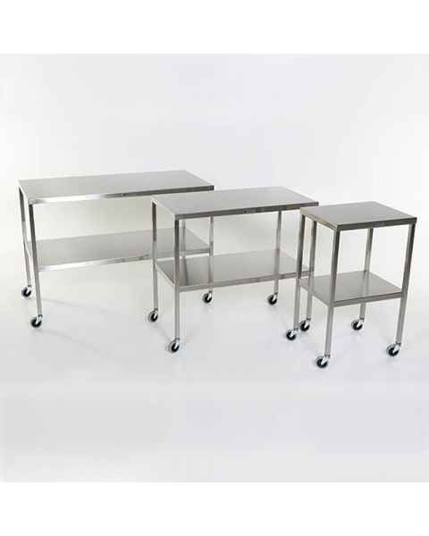 MCM Stainless Steel Instrument Table with Shelf