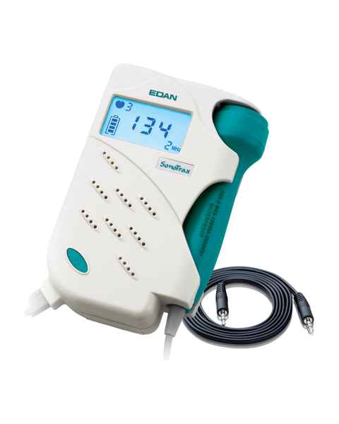 Edan STP SonoTrax Pro Fetal Doppler, Heart-Rate Display with Probe - Front View