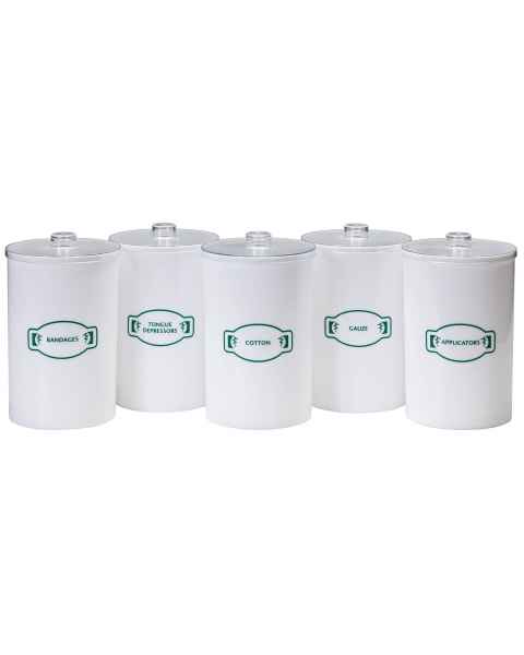 Clinton T-60 Labeled, Opaque Plastic Sundry Jar