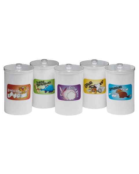 Clinton T-66 Labeled, Opaque Plastic "Animal Pals" Sundry Jar