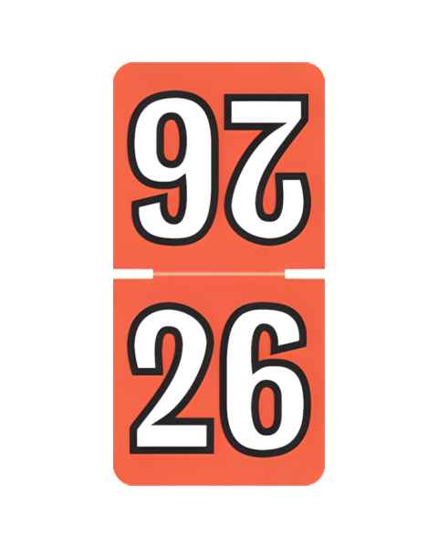 2026 Top-Tab Year Labels - Colwell Compatible TCPK Series - Size 1