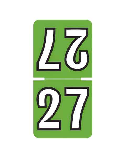 2027 Top-Tab Year Labels - Colwell Compatible TCPK Series - Size 1