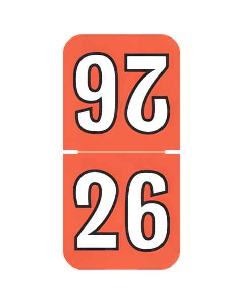 2026 Top-Tab Year Labels - Colwell Compatible TCYM Series - Size 1 1/2
