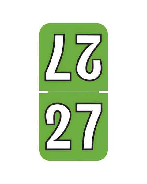2027 Top-Tab Year Labels - Colwell Compatible TCYM Series - Size 1 1/2