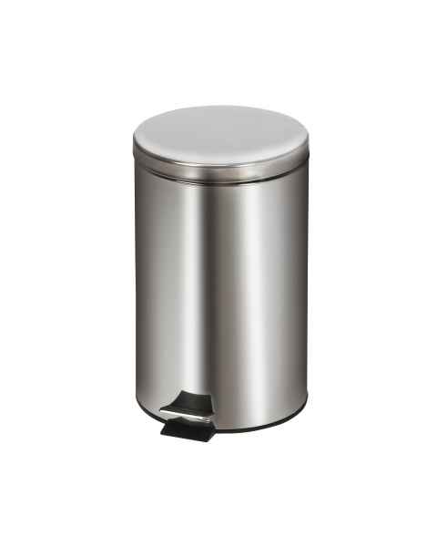 Clinton Small Round Stainless Steel Waste Receptacle - 12 L Capacity (12.68 Quarts)