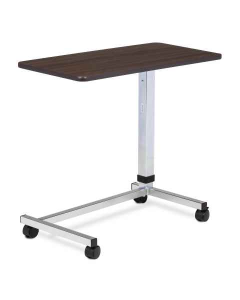 Clinton Model TS-160 U-Base, Over Bed Table With Walnut Laminate Top