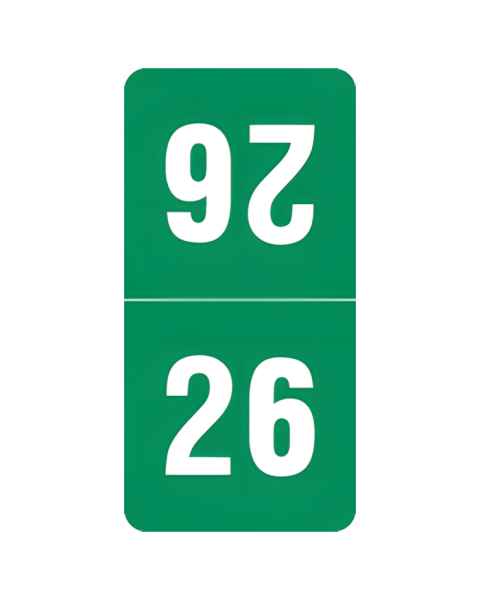 2026 Top-Tab Year Labels - Smead Compatible TTYM Series - Size 1