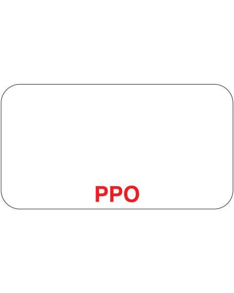 PPO Label - Size 1 5/8"W x 7/8"H