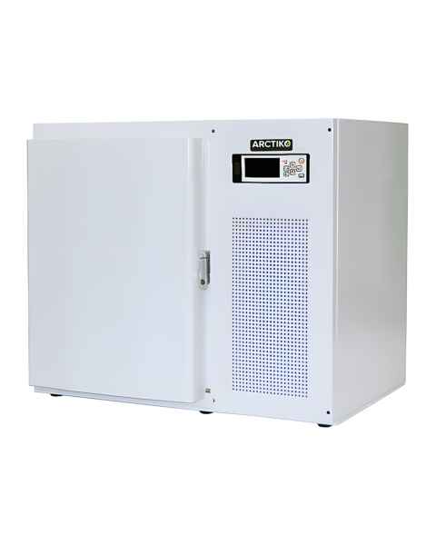 Thermco ULUF-125 Arctiko Ultra Low Temperature Compact Countertop Biomedical Freezer with Solid Door, 3.3 Cubic Feet - Left Angle