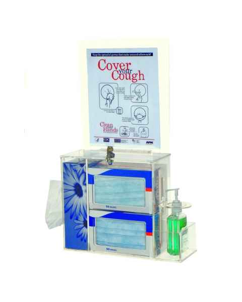 Clear Acrylic Locking Respiratory Hygiene Station UM3099