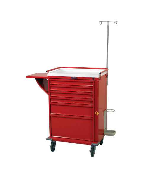 Harloff V30-6EMG2 V-Series Emergency Cart Six Drawer with Breakaway Lock & Deluxe Emergency Accessory Package