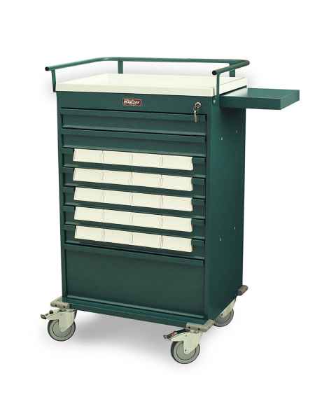 Harloff VLT20BIN5 Value Line 20 - 5" Med-Bin Medication Cart with Key Lock