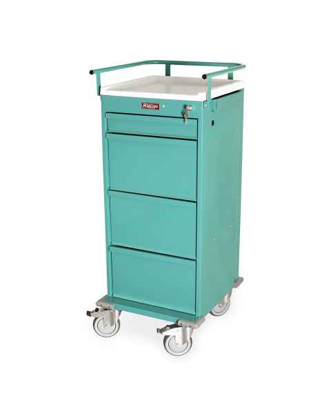 Harloff VLT240PC Value Line 240 Punch Card Medication Cart with Key Lock, Locking Narcotics Box