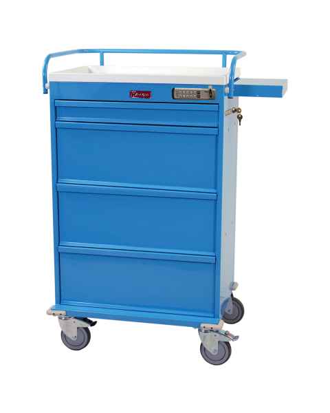 Harloff VLT360EPC Value Line 360 Punch Card Medication Cart with Basic Electronic Pushbutton Lock, Locking Narcotics Box