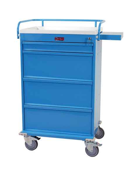 Harloff VLT360PC Value Line 360 Punch Card Medication Cart with Key Lock, Locking Narcotics Box