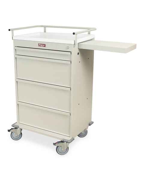 Harloff VLT360PC Value Line 360 Punch Card Medication Cart with Key Lock, Locking Narcotics Box (Shown in Sand Color)