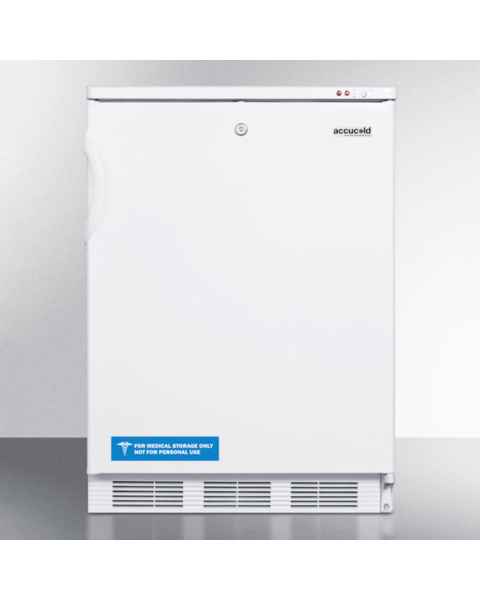 Accucold VT65ML All-Freezer with 3 Wire Drawers, Right Handle Solid Door, 3.5 Cubic Feet - Front View