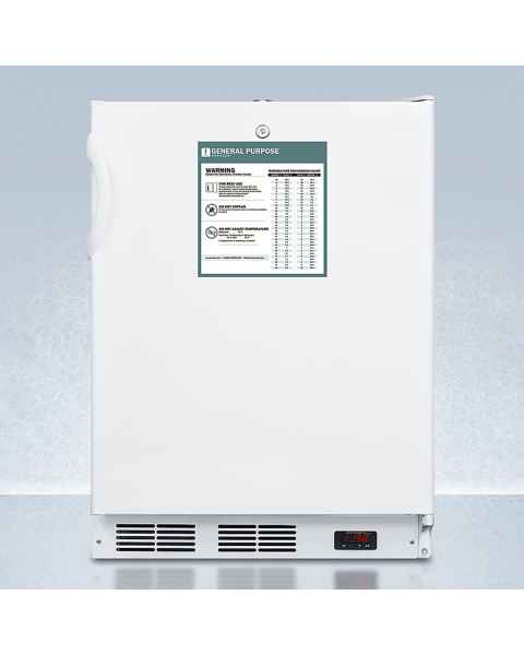 Accucold VT65MLBIADAGP ADA Height General Purpose Built-In All-Freezer with 3 Basket Drawers, Right Handle Solid Door, 3.5 Cubic Feet - Front View