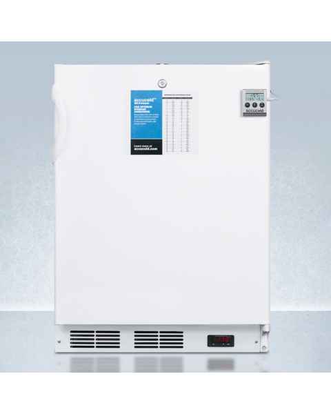 Accucold VT65MLBIMEDADA MED Series ADA Height Built-In All-Freezer with 3 Basket Drawers, Right Handle Solid Door, 3.2 Cubic Feet - Front View