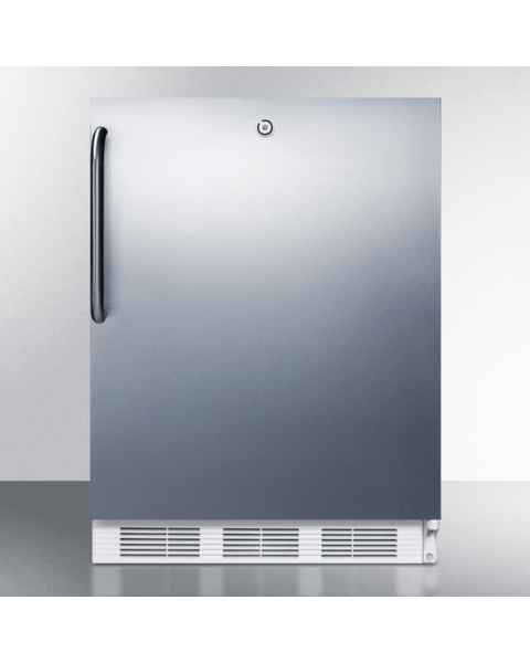 Accucold VT65MLCSS All-Freezer with 3 Basket Drawers, Right Handle Stainless Steel Door, 3.5 Cubic Feet - Front View