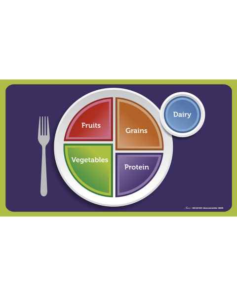 MyPlate Cling Place Mats - 19 x 11 - Set of 5