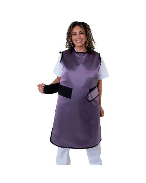 Shielding WAFB5-3-UL Ultra Lite Flex Back Wrap Around Apron with Hook and Loop Closure in Purple Diamond Ripstop