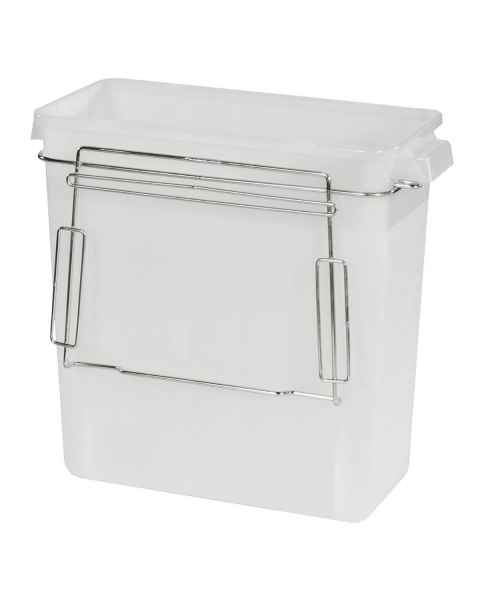 Harloff WASTE3GALDM 3 Gallon Plastic Waste Container without Cover for M-Series or A-Series Carts, Direct Mount