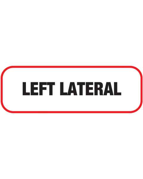 LEFT LATERAL Label