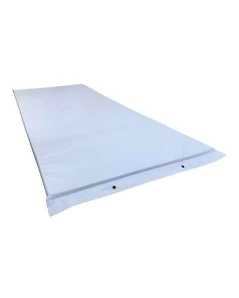 David Scott Economy X-Ray Table Pad - High Density Foam, Light Blue Vinyl Cover, with Grommets