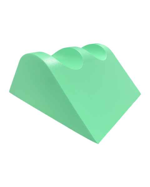 Techno-Aide YMCP-MR MR Safe Coated Large Leg Rest Sponge with Knee Cutouts, Stealth - 24" L x 18" W x 10" H