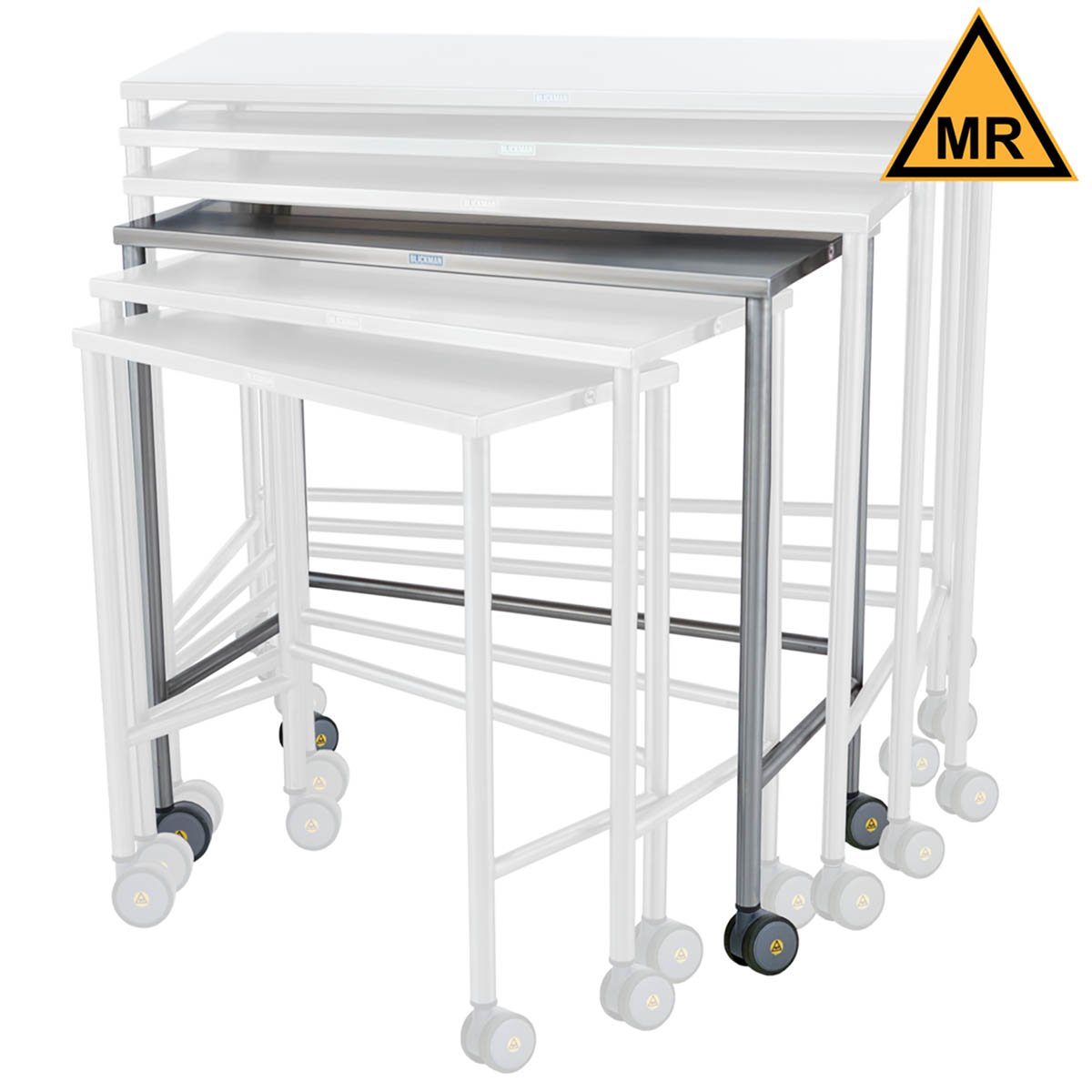 Blickman Non-Magnetic Nested Instrument Table - 36