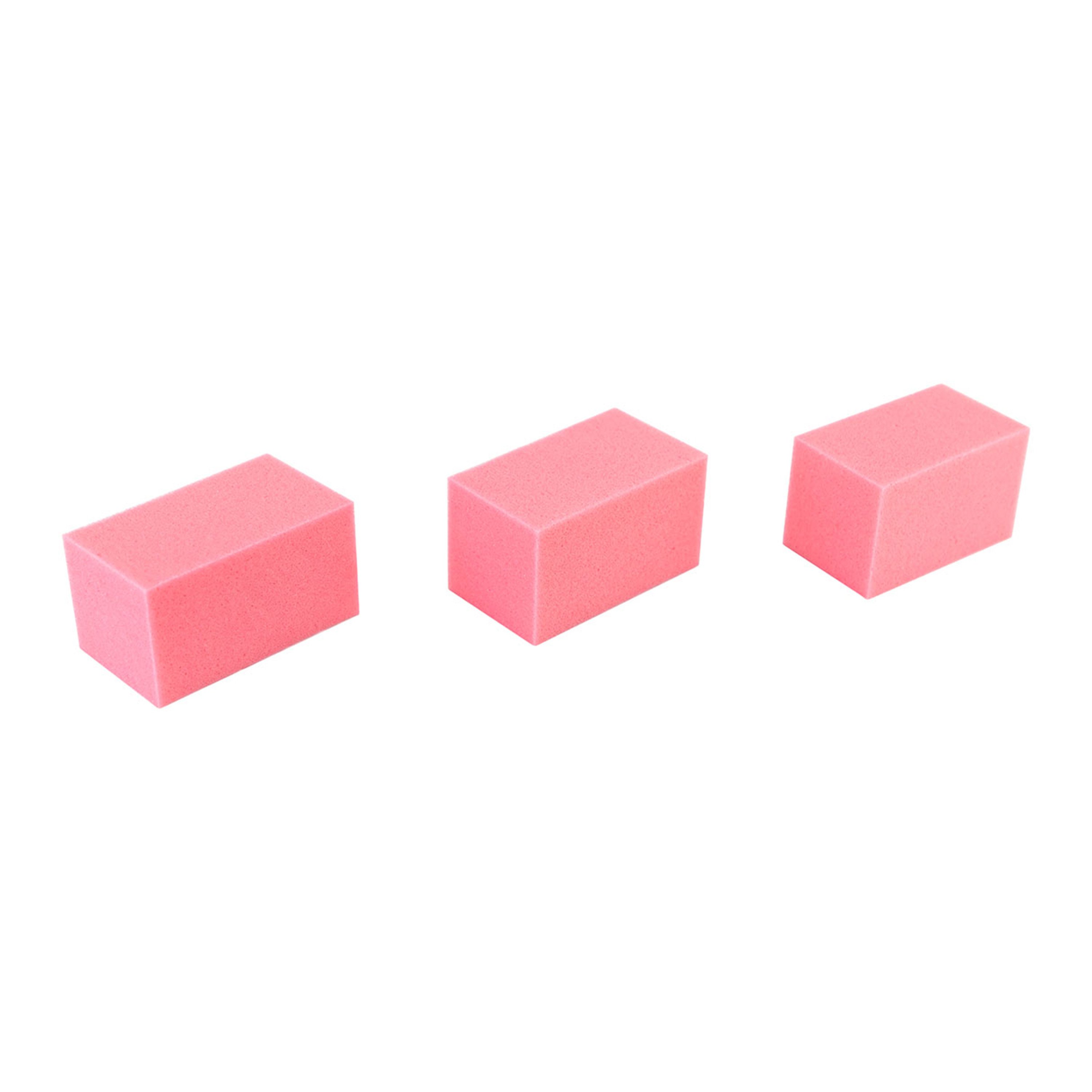 CanDo® Hand Therapy Block, Soft, Pink - Pack of 3