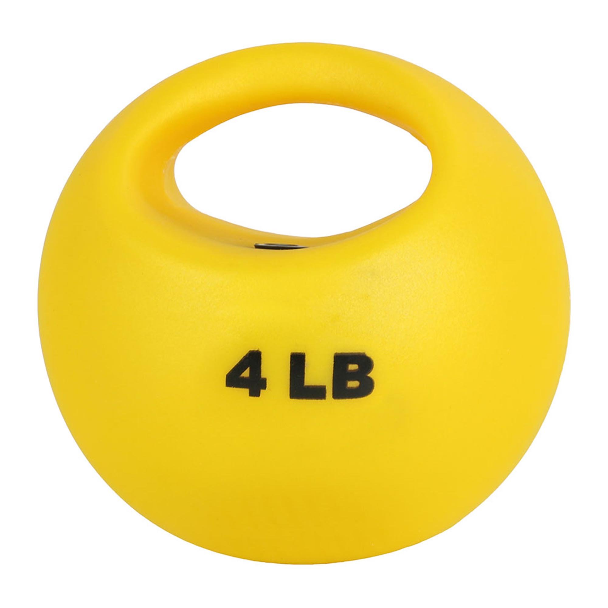 CanDo® One Handle Medicine Ball - 4 lbs, Yellow (Per Each)